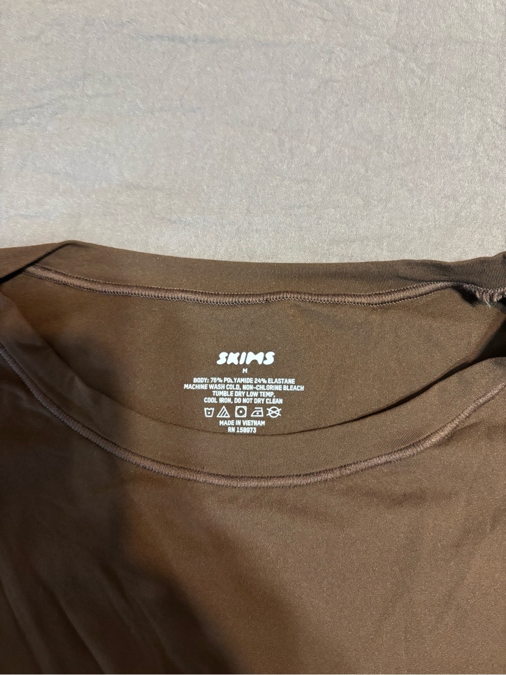 SKIMS Brown Short-Sleeve Fits Everybody T-shirt bodysuit - Picture 2 of 3
